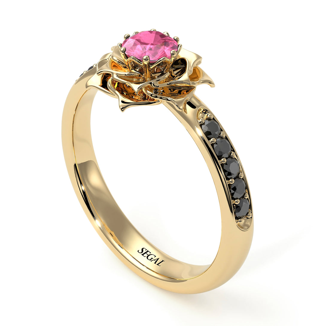 A lady's Rose Pink Moissanite Ring- Elena no. 804
